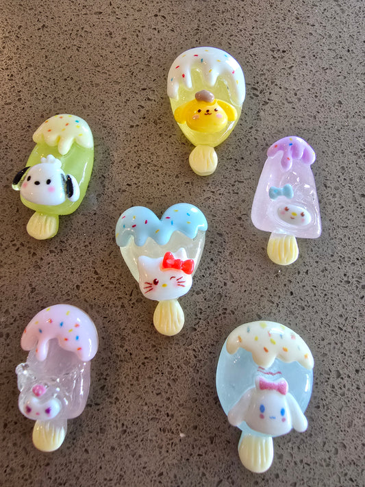 Charms variedad helados hello kitty resina decoden