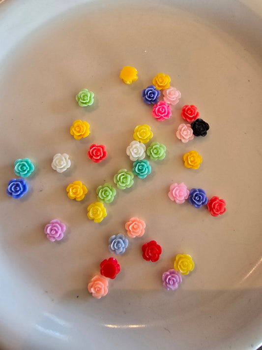 Set Nail Art flores pequeñas - 10 Piezas multicolor Premium